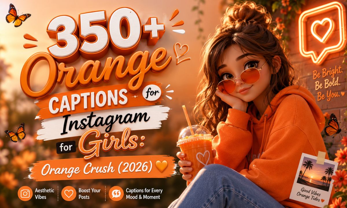 350+ Orange Captions for Instagram for Girls Orange Crush (2026) 🧡