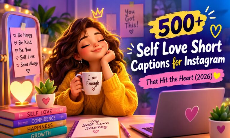 500+ Self Love Short Captions for Instagram That Hit the Heart (2026) 💛