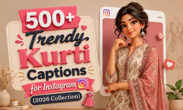 500+ Trendy Kurti Captions for Instagram (2026 Collection) 👗