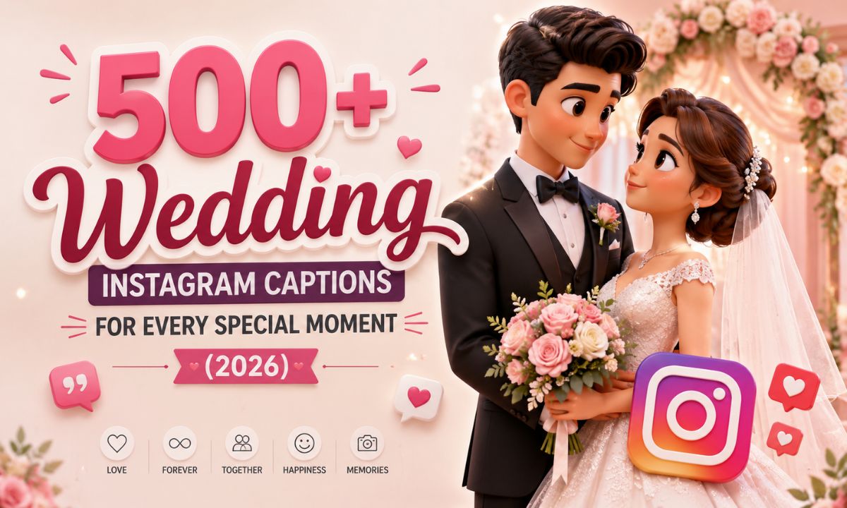 500+ Wedding Instagram Captions for Every Special Moment (2026)
