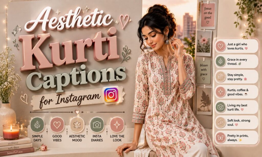 Aesthetic Kurti Captions for Instagram 🌷