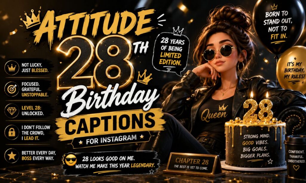 Attitude 28th Birthday Captions For Instagram 😎