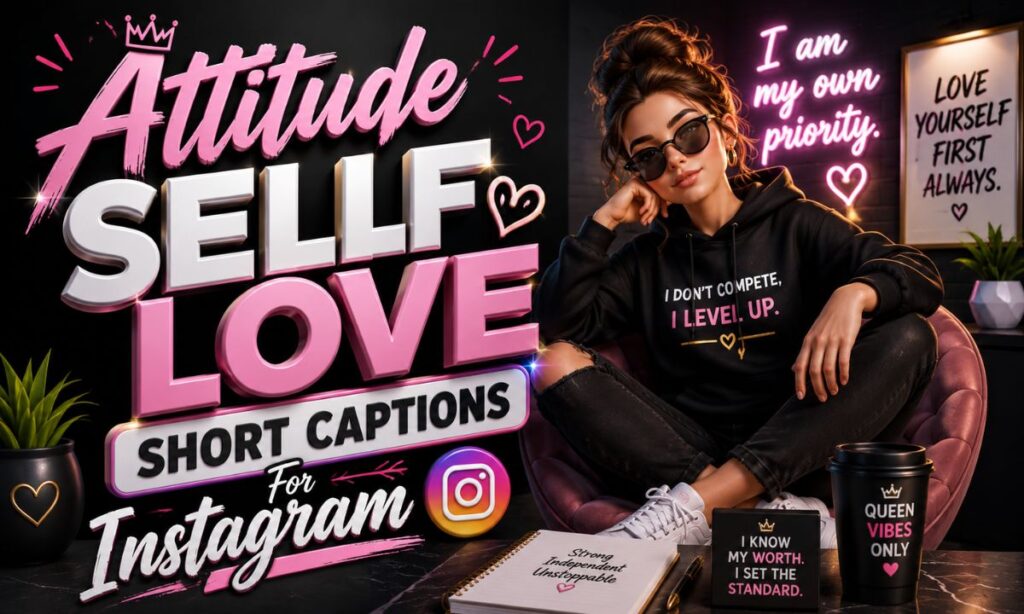 Attitude Self Love Short Captions For Instagram 😎
