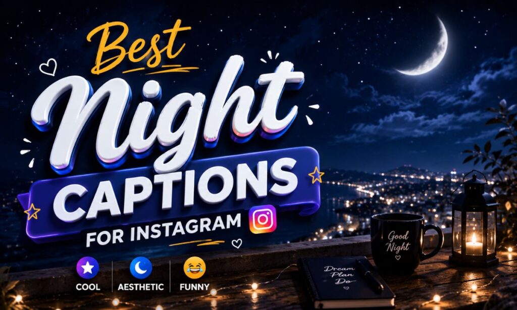 Best Night Captions for Instagram 🌌