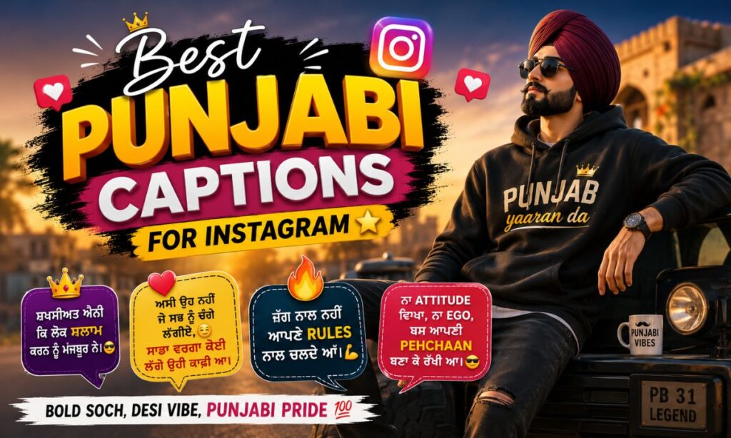 Best Punjabi Captions for Instagram 🌟