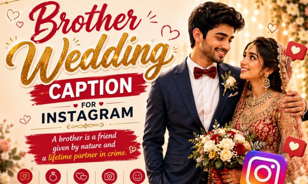Brother Wedding Caption for Instagram