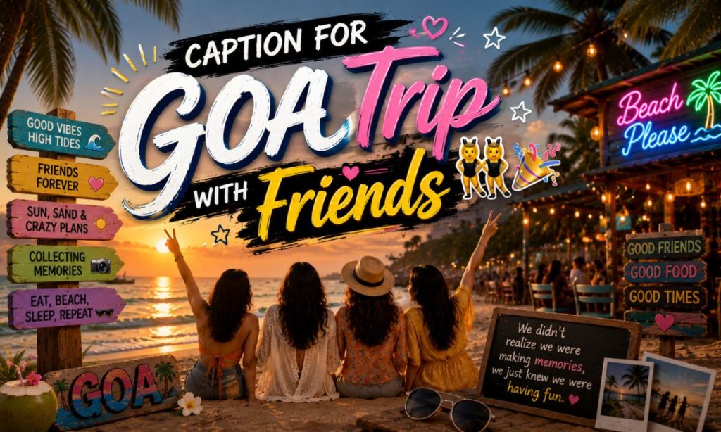 Caption for Goa Trip with Friends 👯_♀️🎉