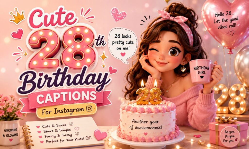 Cute 28th Birthday Captions For Instagram 🥰