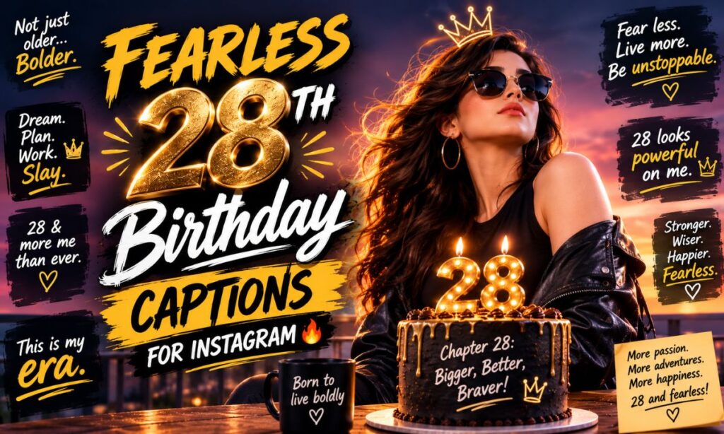 Fearless 28th Birthday Captions For Instagram 🔥