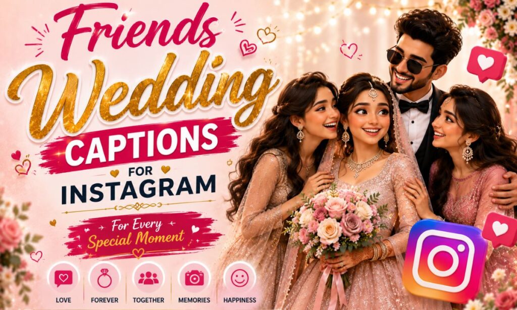 Friends Wedding Captions for Instagram