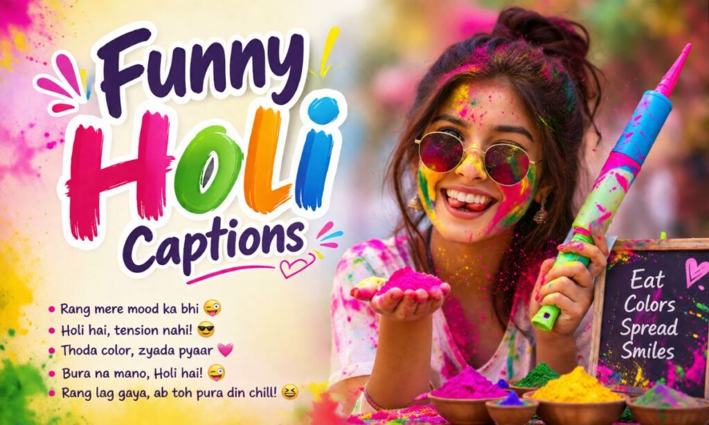 Funny Holi Captions