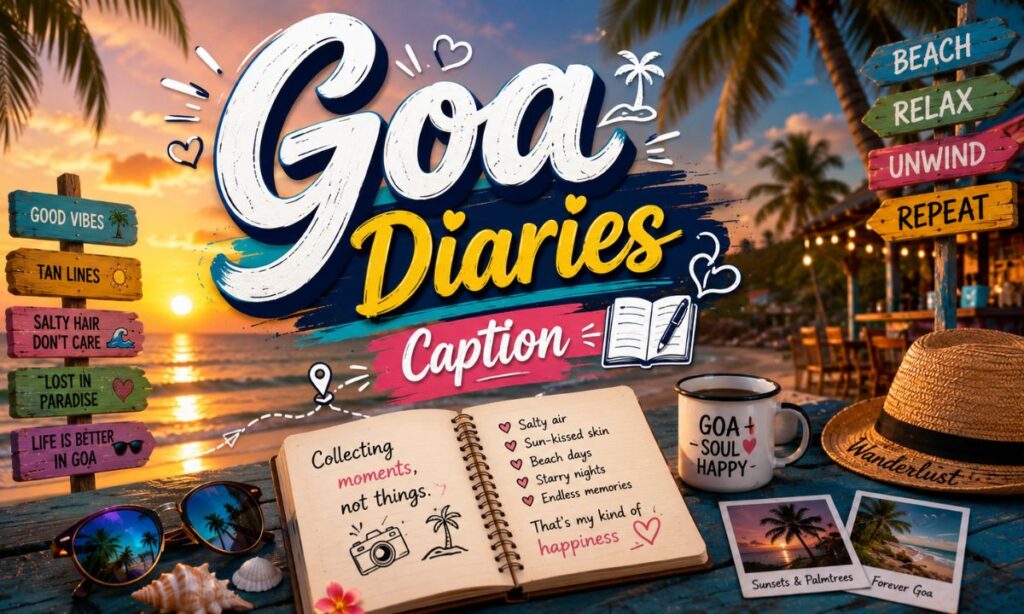 Goa Diaries Caption 📖✍️