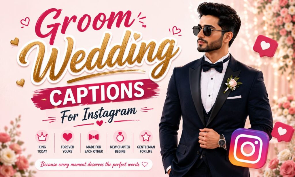 Groom Wedding Captions