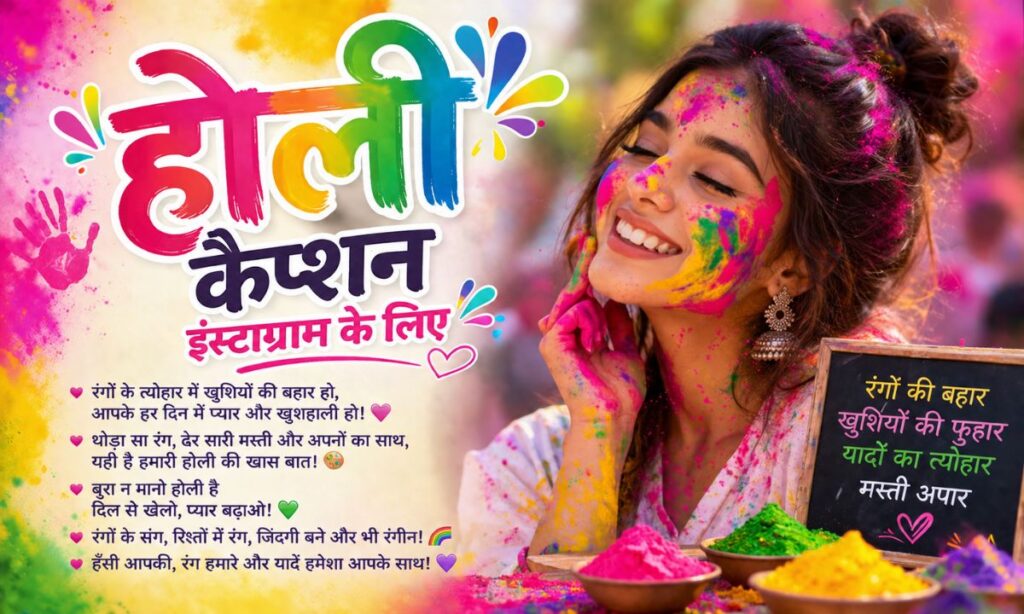 Holi Caption for Instagram in Hindi