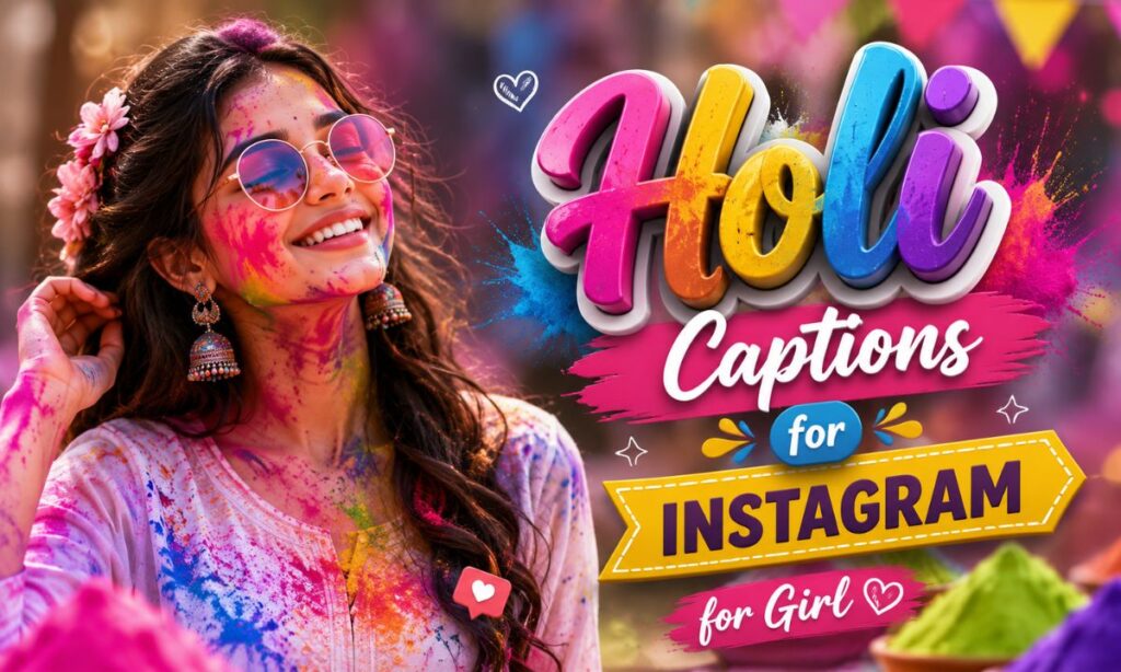 Holi captions for instagram for girl