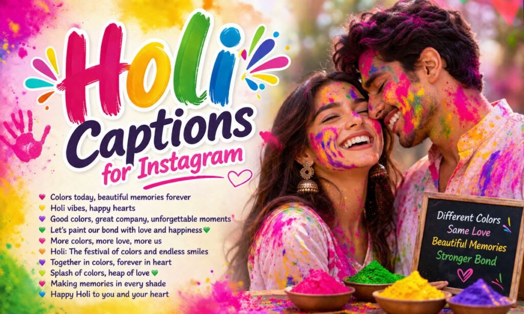 Holi captions instagram in english