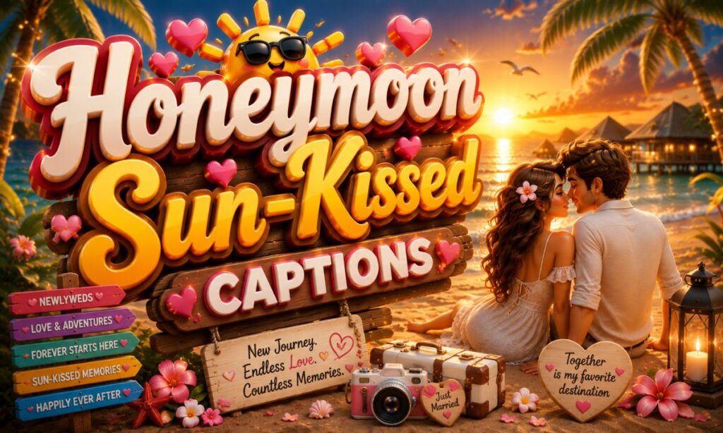 Honeymoon Sun-Kissed Captions