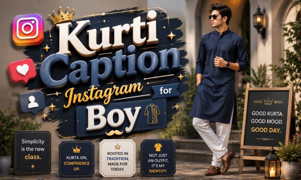 Kurti Caption Instagram for Boy 🕴️
