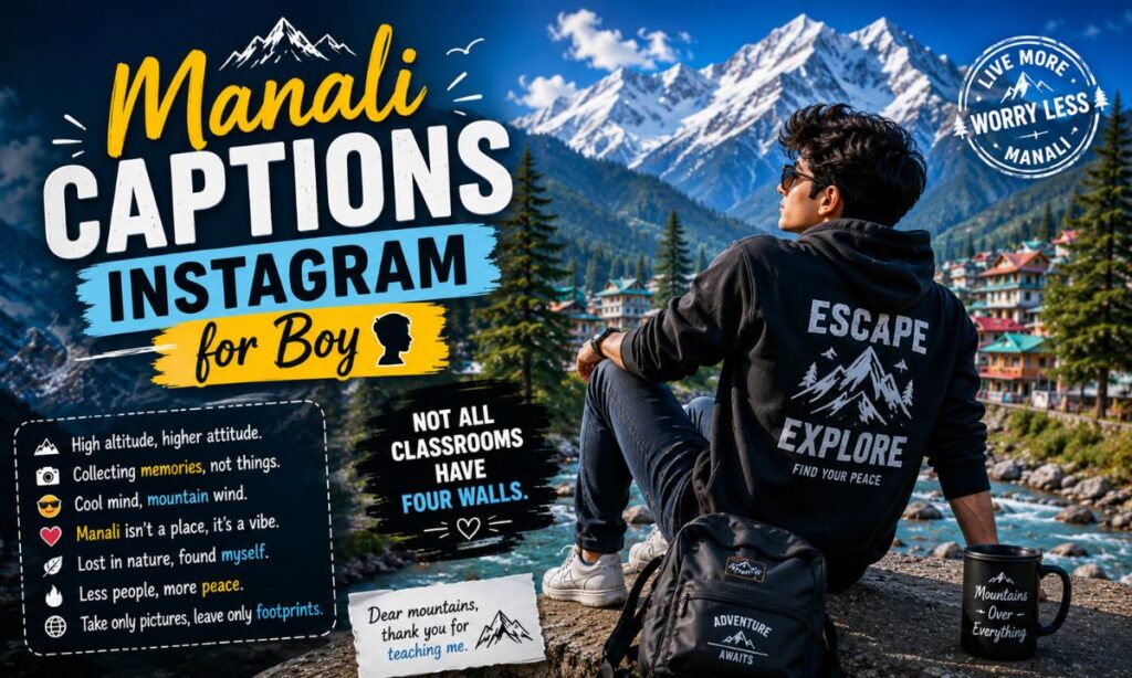 Manali Captions Instagram for Boy 🧑_🦱