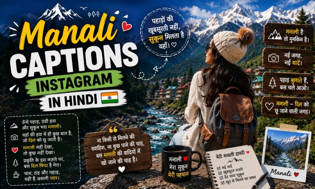 Manali Captions Instagram in Hindi 🇮🇳