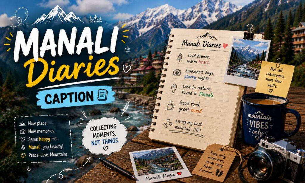 Manali Diaries Caption 📔