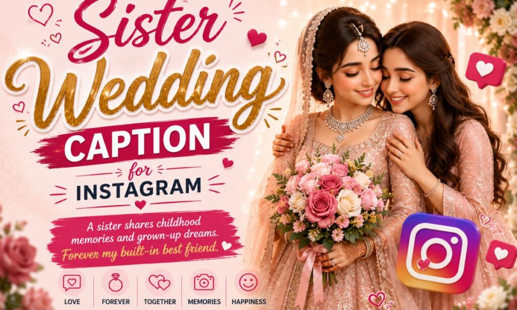 Sister Wedding Caption for Instagram