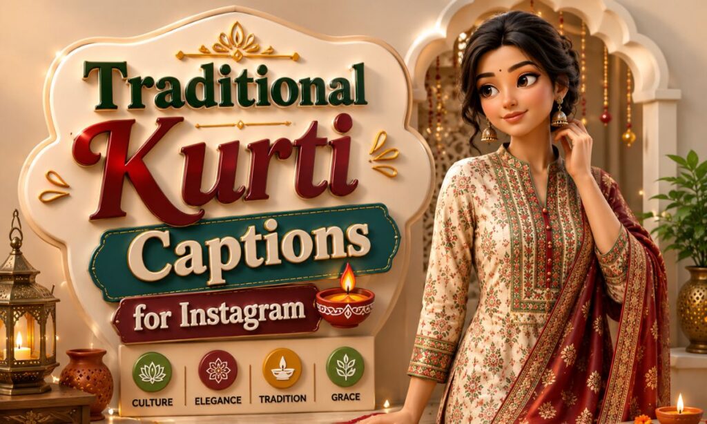 Traditional Kurti Captions for Instagram 🪔