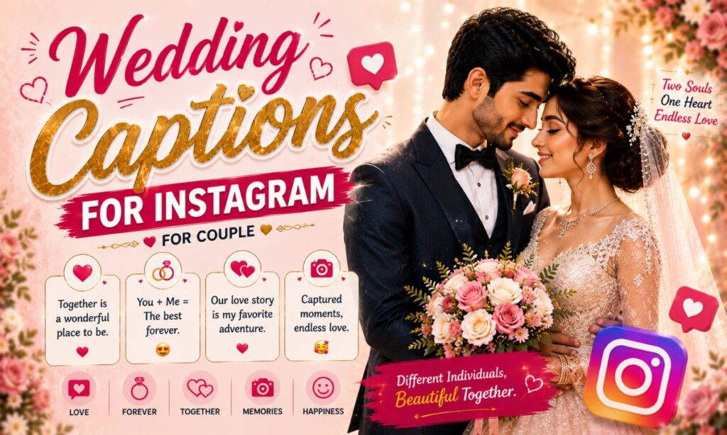 Wedding captions for Instagram for couple