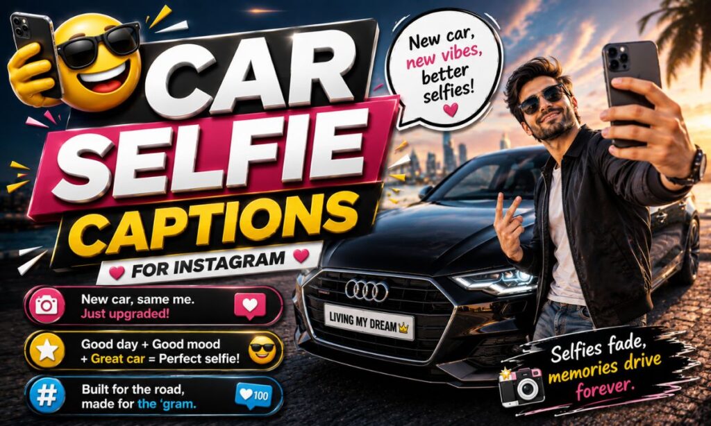 🤳 Car Selfie Captions