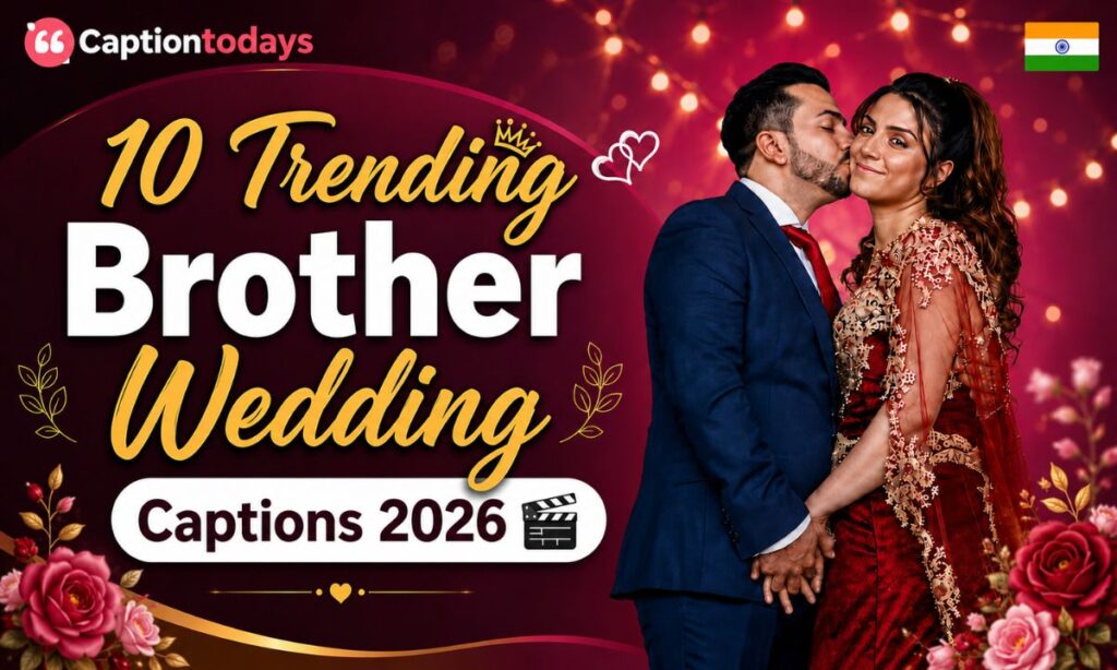 10 Trending Brother Wedding Captions 2026 🎬