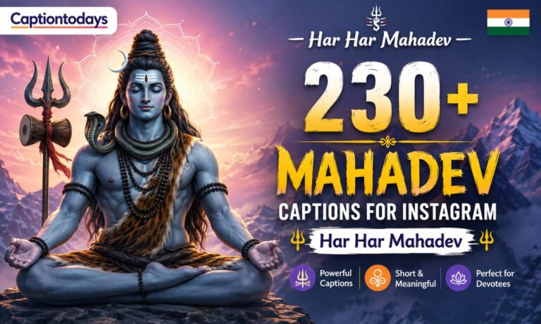 230+ Mahadev Captions for Instagram Har Har Mahadev