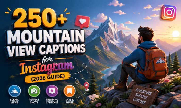 250+ Mountain View Captions for Instagram (2026 Guide)
