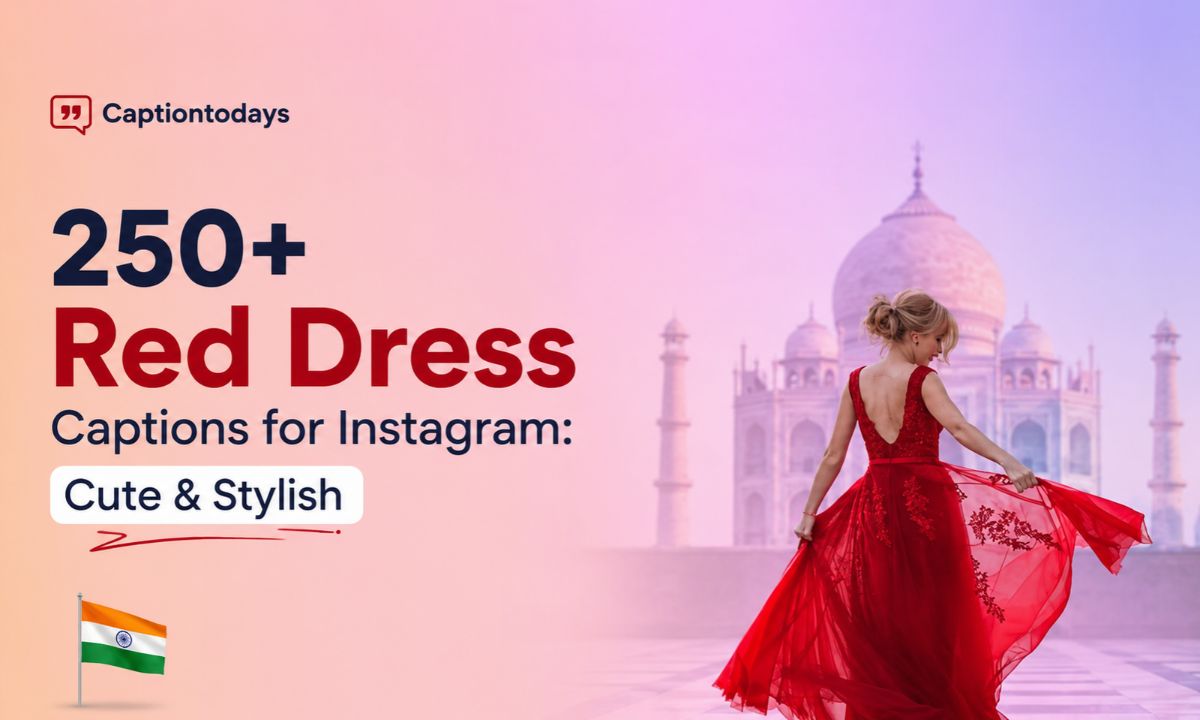 250+ Red Dress Captions for Instagram_ Cute & Stylish