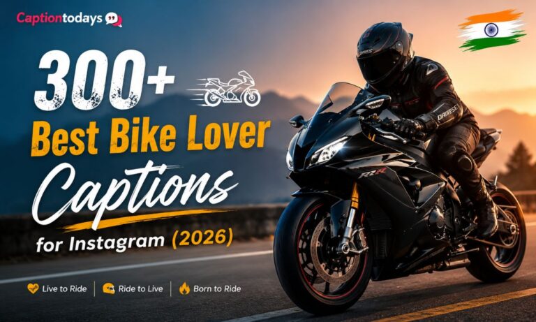 300+ Best Bike Lover Captions for Instagram (2026)