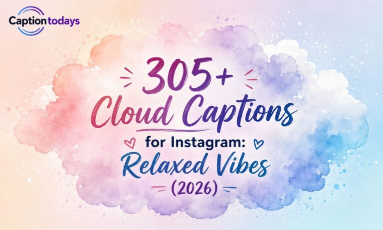 305+ Cloud Captions for Instagram Relaxed Vibes (2026)