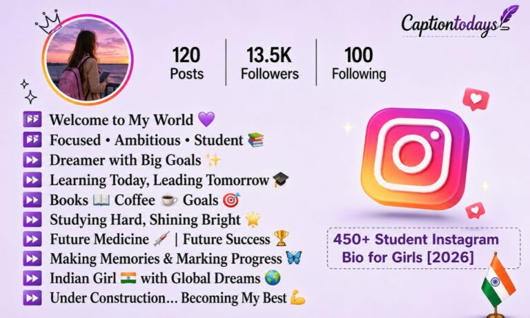 450+ Student Instagram Bio for Girls [2026]