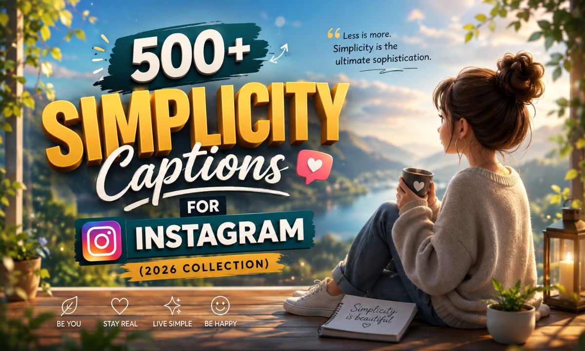 500+ Simplicity Captions for Instagram (2026 Collection)