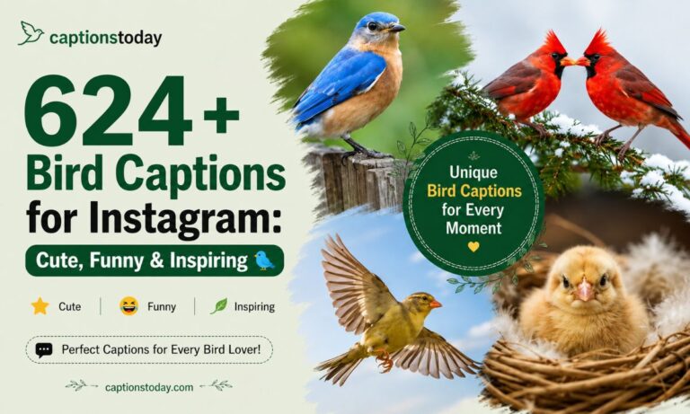 ” 624+ Bird Captions for Instagram Cute, Funny & Inspiring 🐦