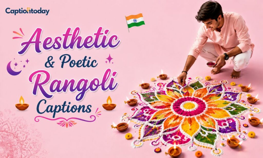 _Aesthetic & Poetic Rangoli Captions 🌙