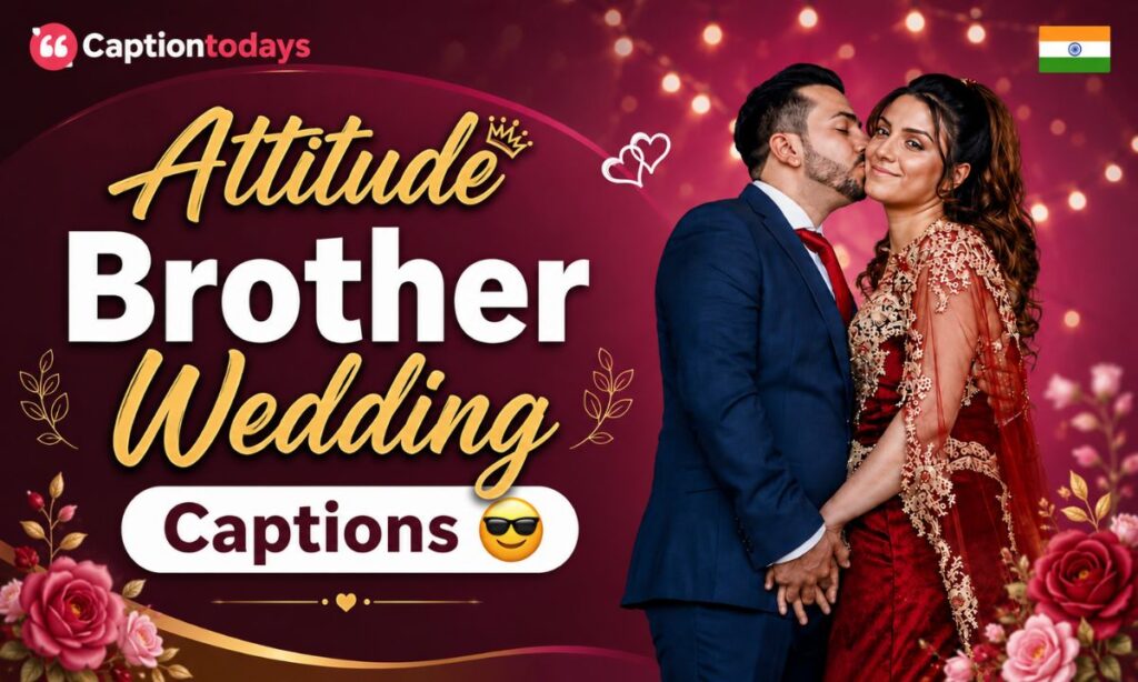 Attitude Brother Wedding Captions 😎 
