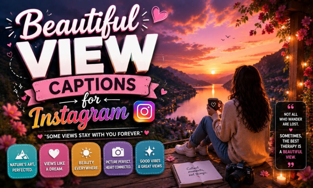 Beautiful view captions for Instagram