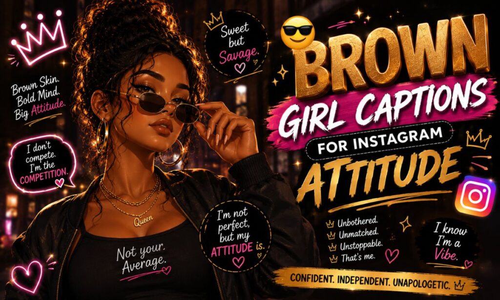 Brown Girl Captions For Instagram Attitude