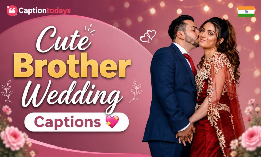 Cute Brother Wedding Captions 💖