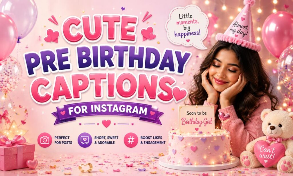 Cute Pre Birthday Captions 💖