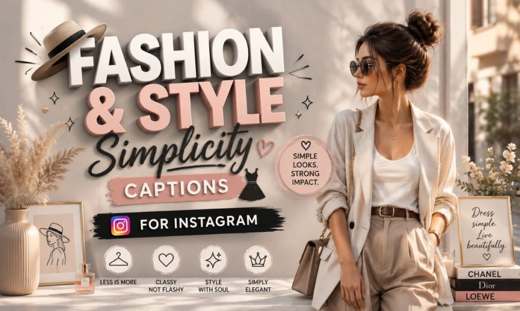 Fashion & Style Simplicity Captions 👗