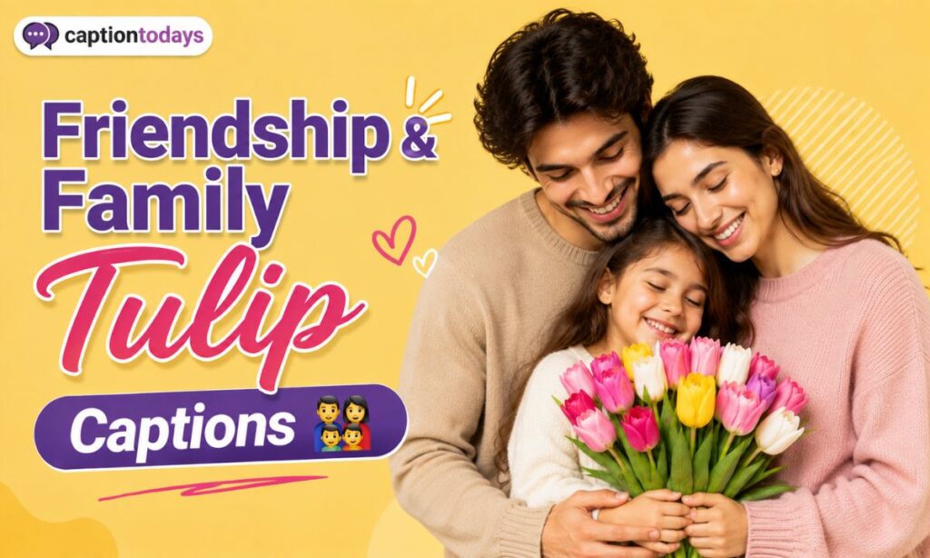 Friendship & Family Tulip Captions 👨_👩_👧