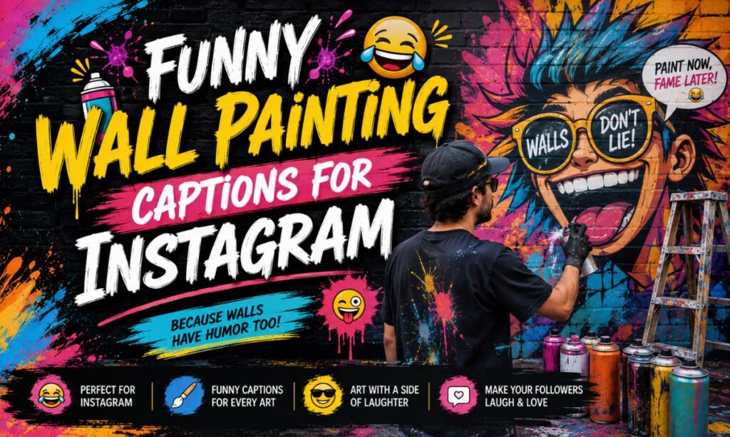 Funny Wall Painting Captions for Instagram 😂