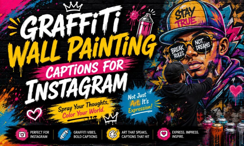 Graffiti Wall Painting Captions for Instagram 🎨🧱