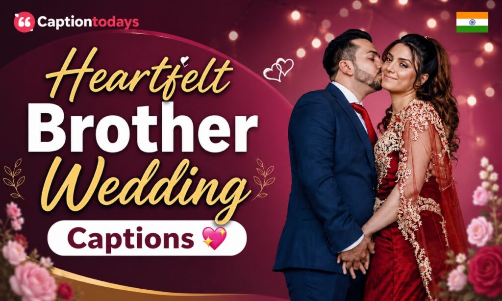 Heartfelt Brother Wedding Captions
