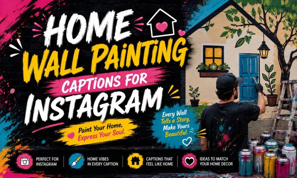 Home Wall Painting Captions for Instagram 🏠